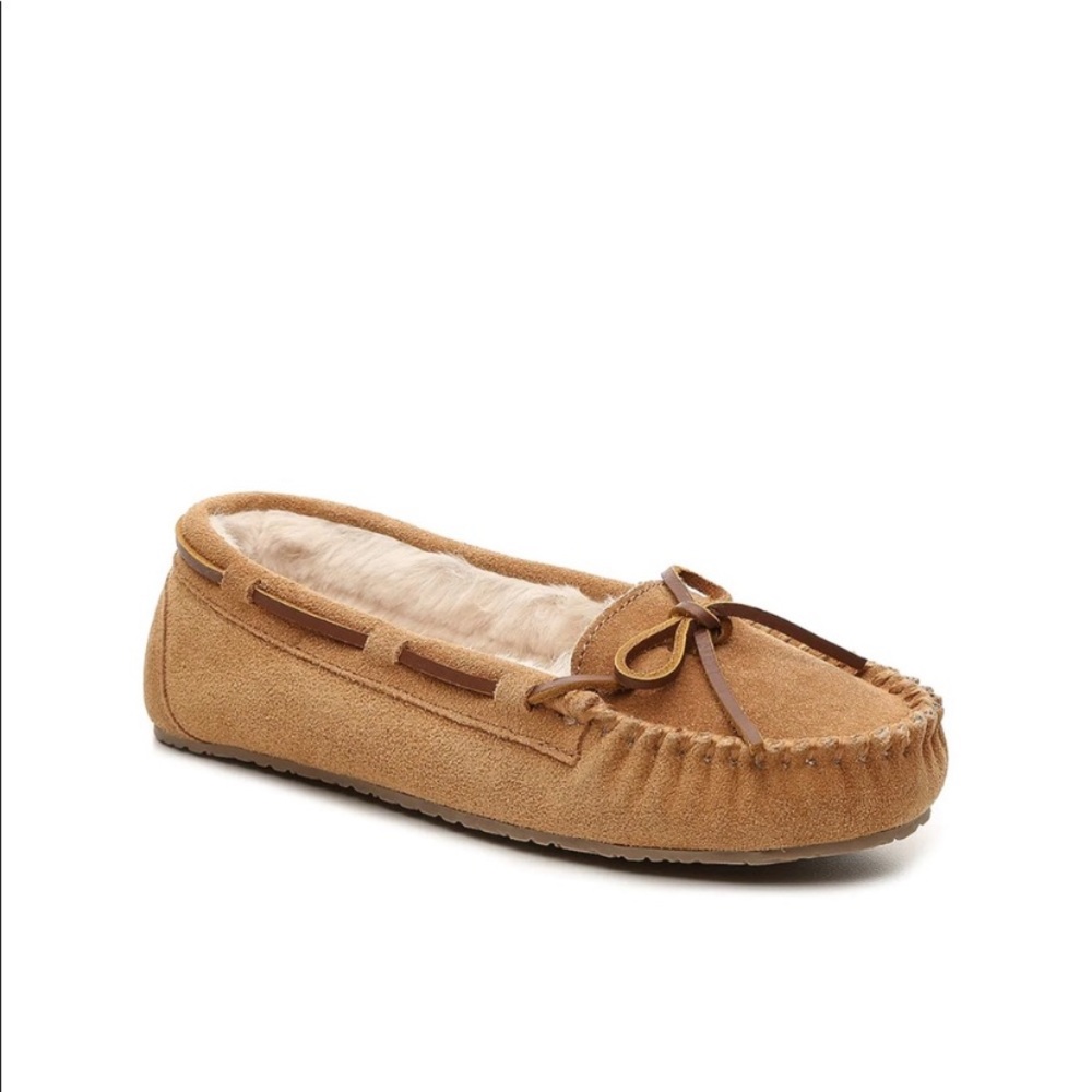 G.H. Bass Women’s Suede Moccasin Slippers | Indoor/Outdoor | Tan | Size 9